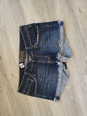 Bullhead Dark Wash Denim Cutoff Shorts